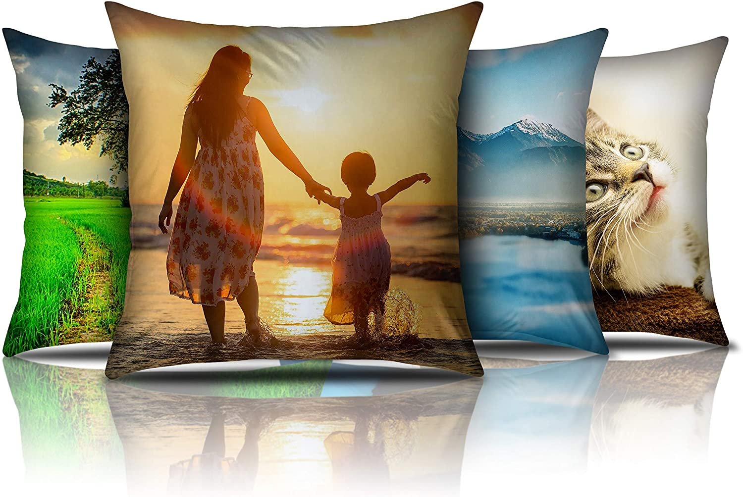 SAMAR Personalised Cushion Cover - Add Your Text, Picture, Design on Pillow 41x41cm, Machine washable and iron, One side print, Gift idea for Birthday, Wedding and Special Moments - Image 2