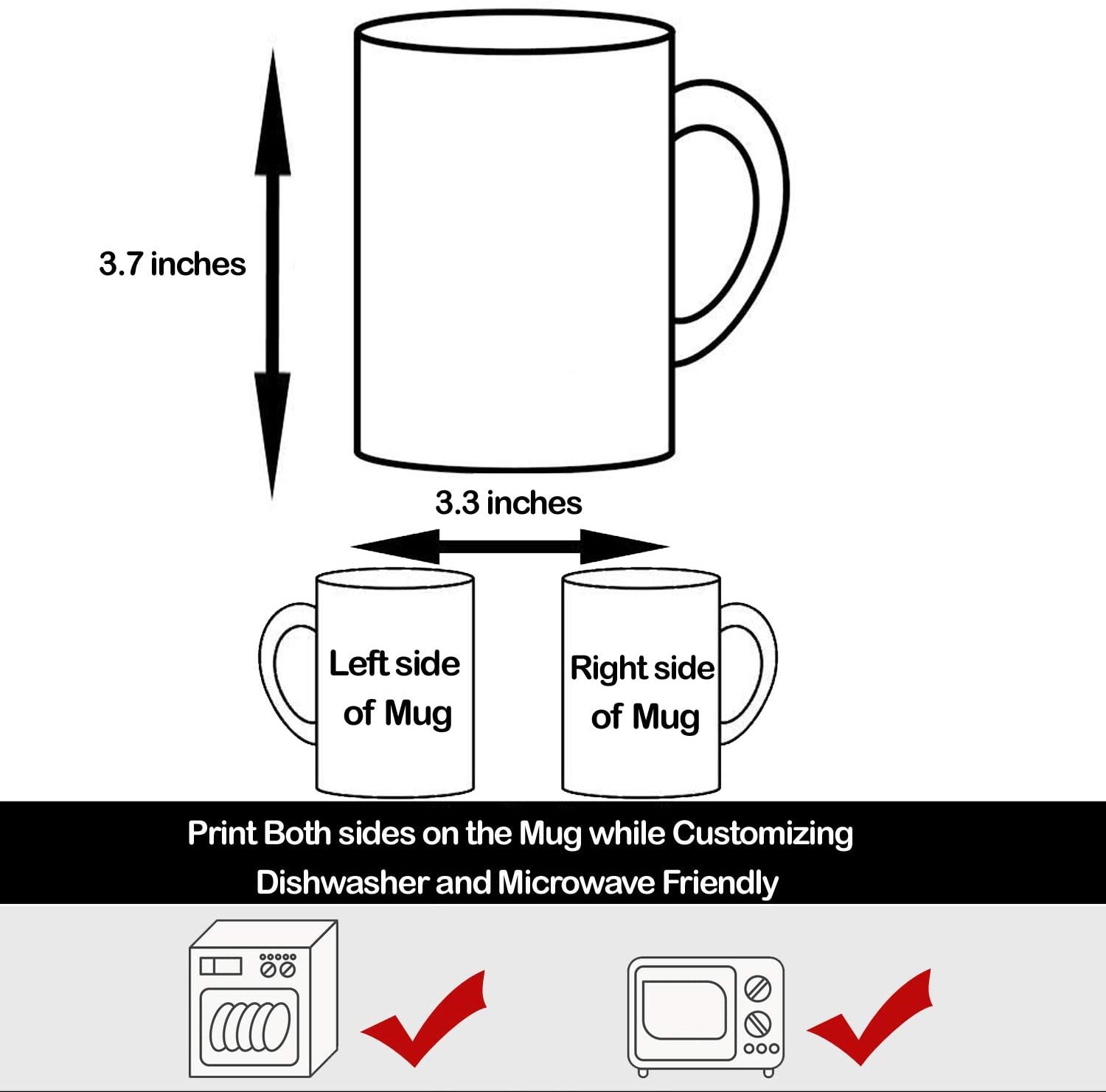 Personalised Mug - Add Your Text, Picture, Design or Logo on This Ceramic Coffee Mug 11oz - Image 3