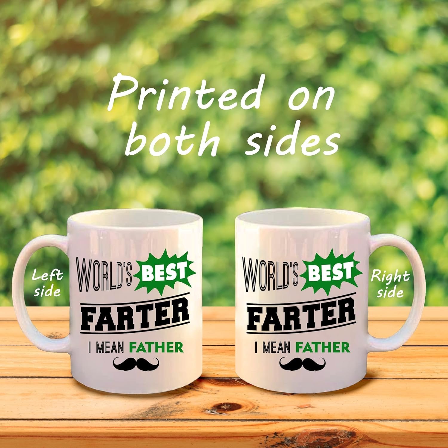 Father day Mug for Dad - Worlds Best Farter, I Mean Father. Funny Surprise Coffee or Tea Cup for Father’s Day - Image 3